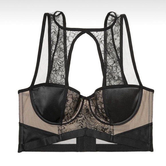 VICTORIA’S SECRET Black Lace Lingerie Bra 34D - Picture 2 of 3